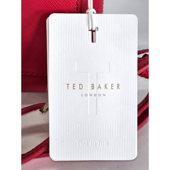 Ted Baker Women's Fuchsia Leather Angiee Bow Detail Shoulder Bag Size Small 2173 - Picture 11 of 12